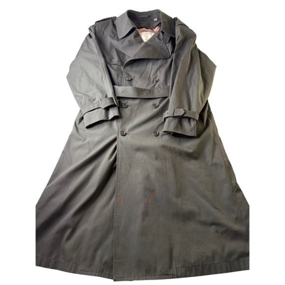 London Fog Limited Edition Mens 42 Long Trench Coat Double Breasted Raincoat